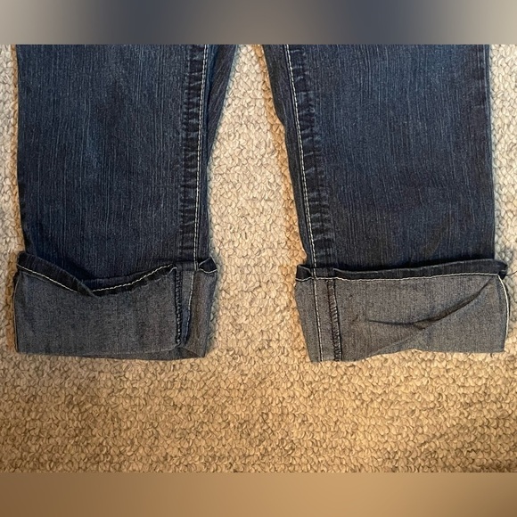 Women's Angels Jeans Size 14 Blue Denim Capris - Picture 5 of 12
